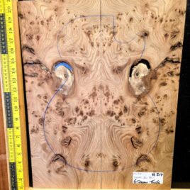English Elm Burl Guitar & Bass Bookmatched Top Set