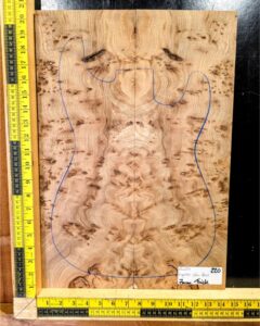 English Elm Burl Guitar & Bass Bookmatched Top Set