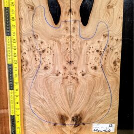 English Elm Burl Guitar & Bass Bookmatched Top Set