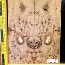 English Elm Burl Guitar & Bass Bookmatched Top Set