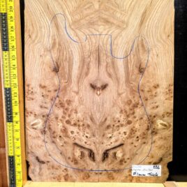 English Elm Burl Guitar & Bass Bookmatched Top Set