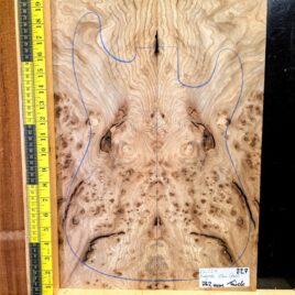 English Elm Burl Guitar & Bass Bookmatched Top Set