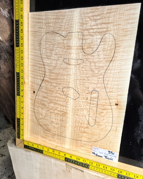 Flame Maple Bookmatched guitar & Bass Top Set