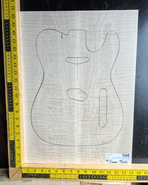 Flame Maple Bookmatched guitar & Bass Top Set