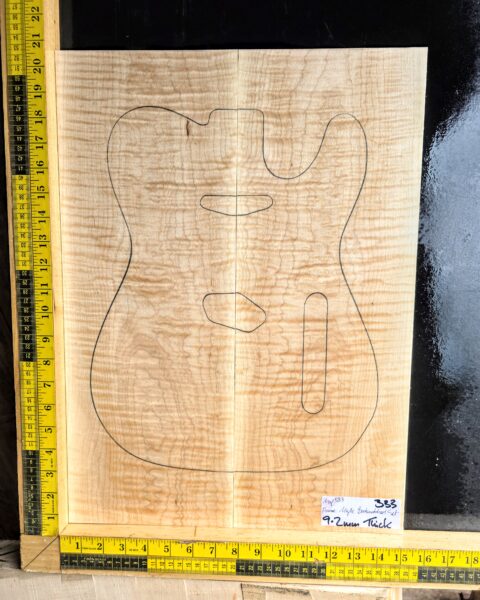 Flame Maple Bookmatched guitar & Bass Top Set