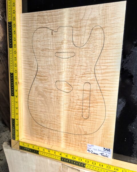 Flame Maple Bookmatched guitar & Bass Top Set