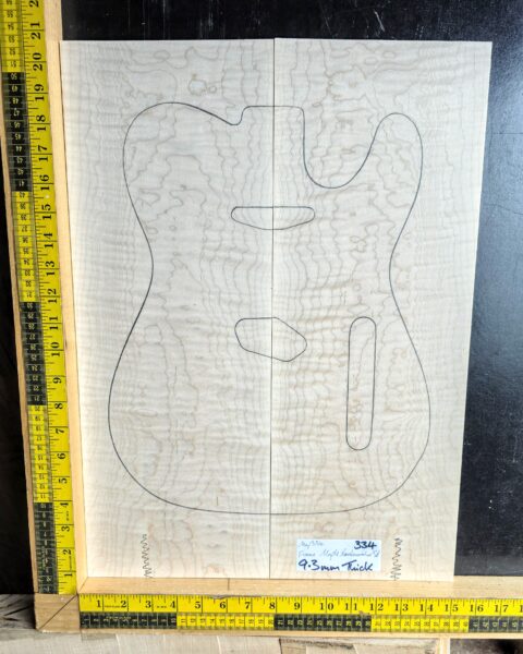 Flame Maple Bookmatched guitar & Bass Top Set