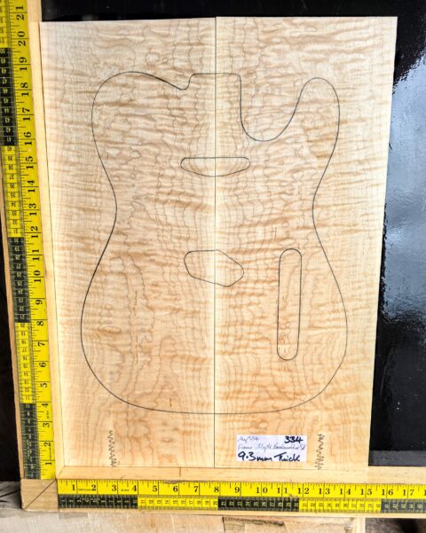 Flame Maple Bookmatched guitar & Bass Top Set