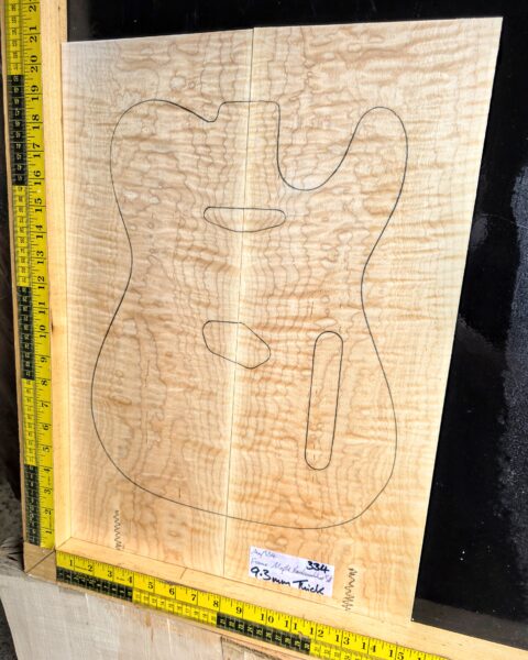 Flame Maple Bookmatched guitar & Bass Top Set