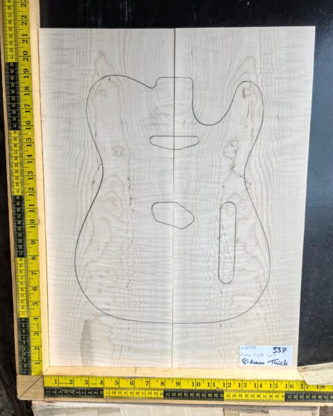 Flame Maple Bookmatched guitar & Bass Top Set