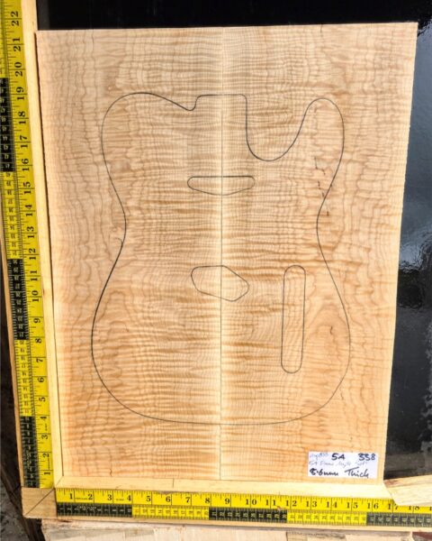 Flame Maple Bookmatched guitar & Bass Top Master Grade Set