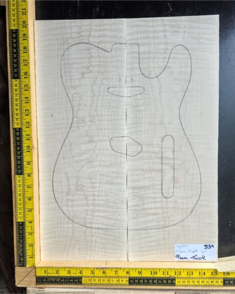 Flame Maple Bookmatched guitar & Bass Top Set