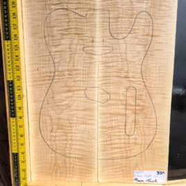 Flame Maple Bookmatched guitar & Bass Top Set
