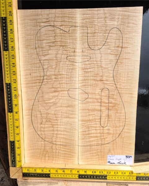 Flame Maple Bookmatched guitar & Bass Top Set