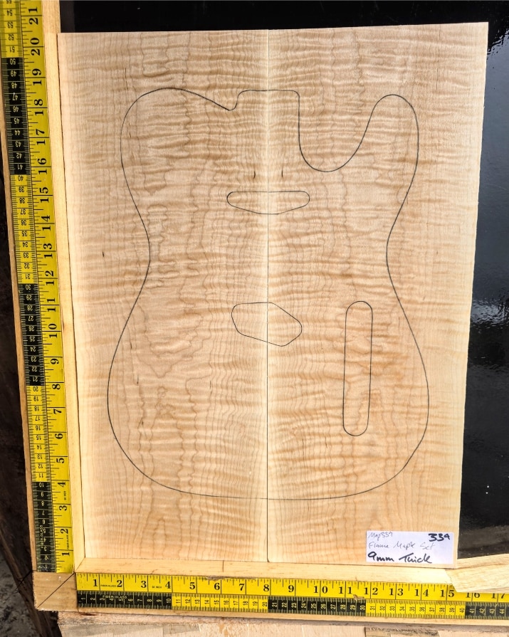 Flame Maple Guitar Top Set 339 | Luthierwood & Artisan Supplies