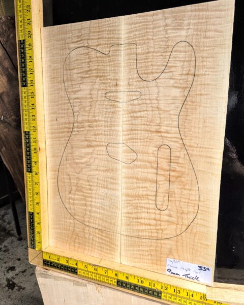 Flame Maple Bookmatched guitar & Bass Top Set