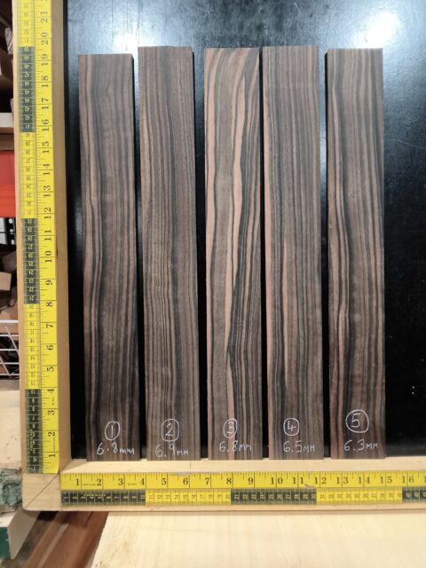 Macassar Ebony Guitar Fingerboard Blanks