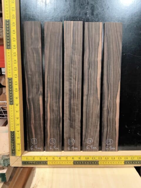 Macassar Ebony Guitar Fingerboard Blanks