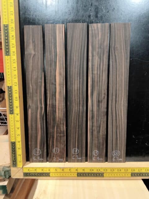 Macassar Ebony Guitar Fingerboard Blanks
