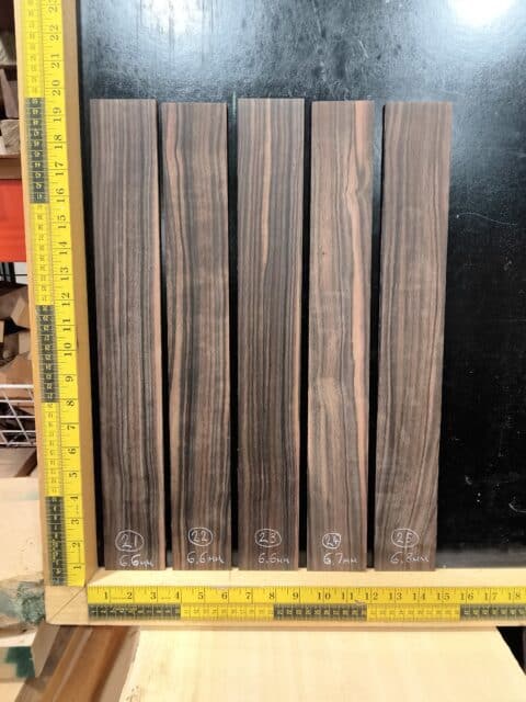 Macassar Ebony Guitar Fingerboard Blanks