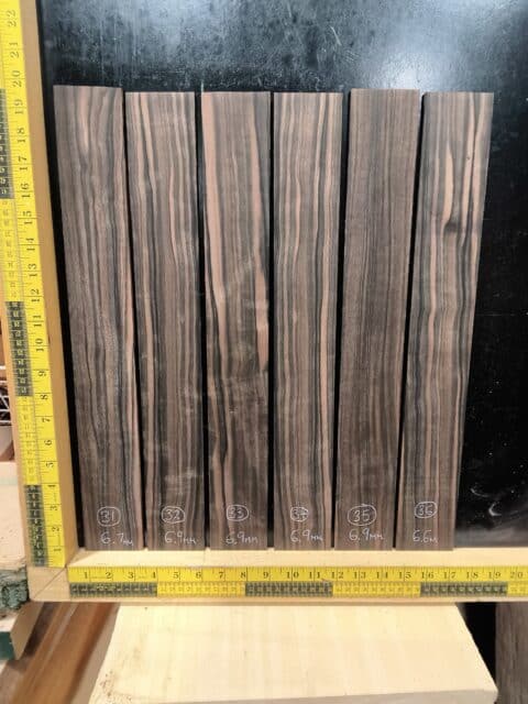 Macassar Ebony Guitar Fingerboard Blanks