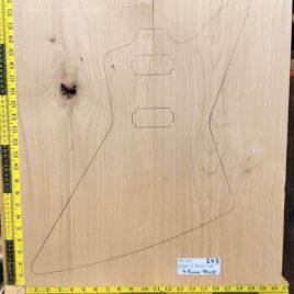 American Red Alder Explorer Sized Guitar Making Body Blank Set