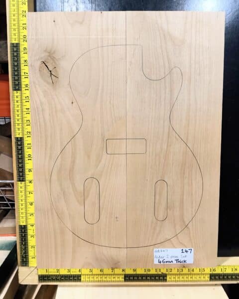 American Red Alder Electric Guitar Two Piece Body Blank