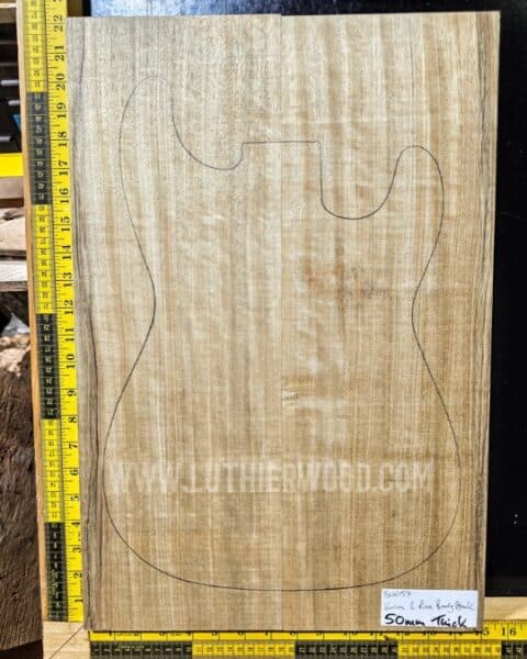 White Limba / Korina Two Piece Body Blank