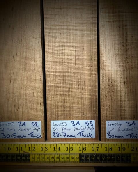 3A Roasted Flame Maple Guitar & Bass Making Neck Blank