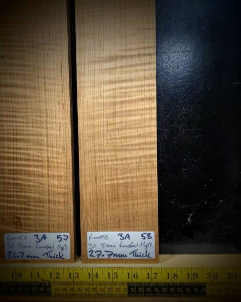 3A Roasted Flame Maple Guitar & Bass Making Neck Blank