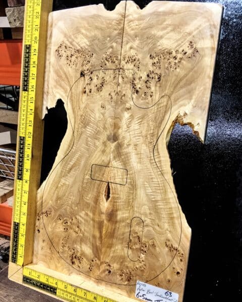 Poplar Burl Bookmatched Top Set