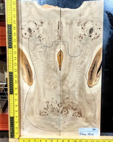 Poplar Burl Bookmatched Top Set