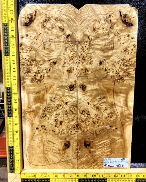 Poplar Burl Bookmatched Top Set