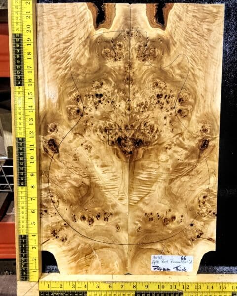 Poplar Burl Bookmatched Top Set
