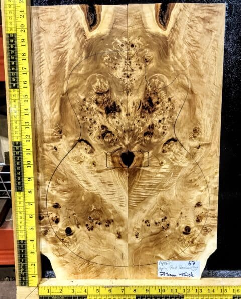 Poplar Burl Bookmatched Top Set