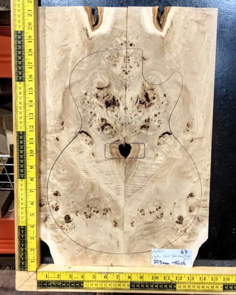 Poplar Burl Bookmatched Top Set