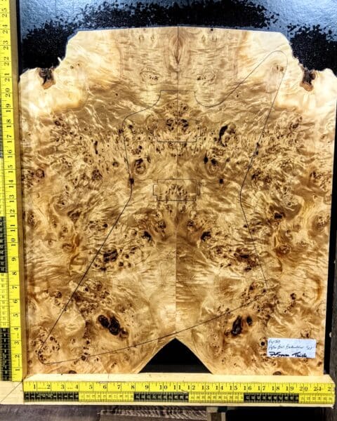 5A Poplar Burl Bookmatched Top Set