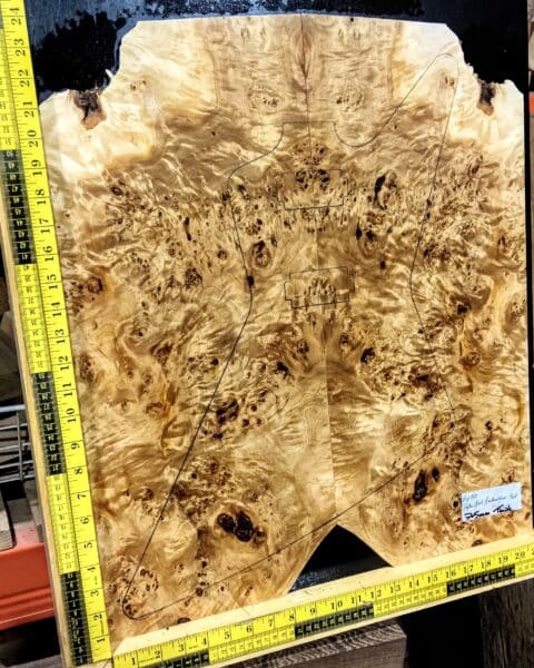 5A Poplar Burl Bookmatched Top Set