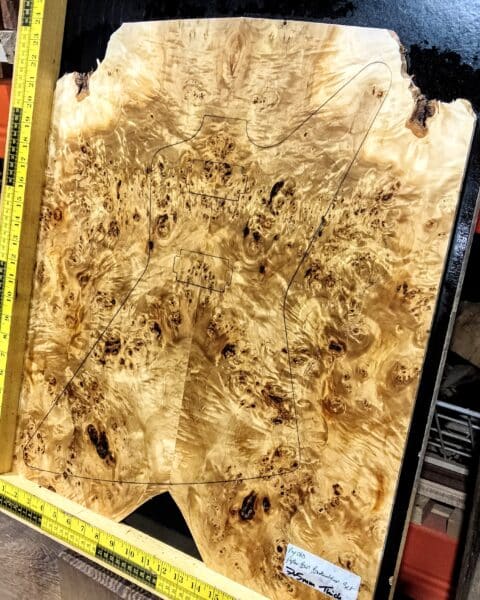 5A Poplar Burl Bookmatched Top Set