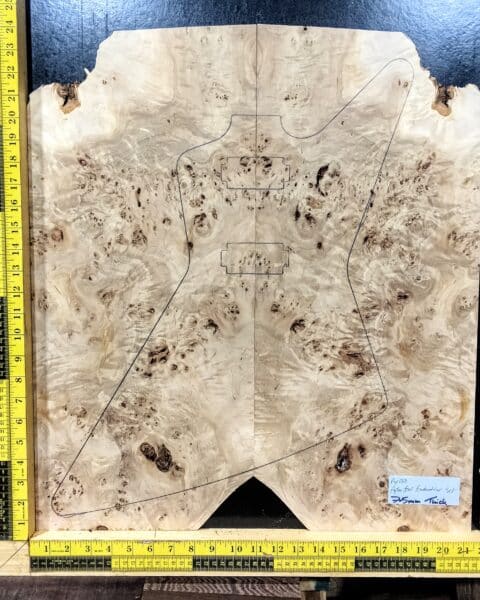 5A Poplar Burl Bookmatched Top Set