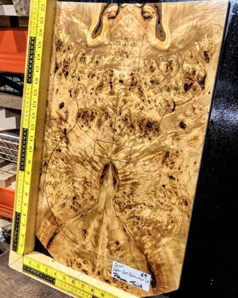 Poplar Burl Bookmatched Top Set