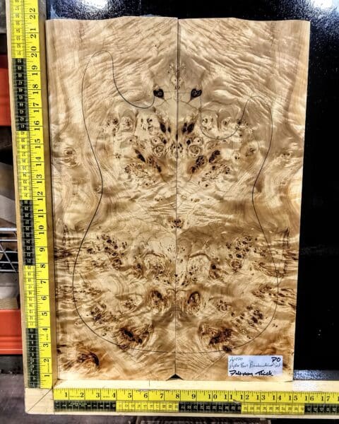 5A Poplar Burl Bookmatched Top Set