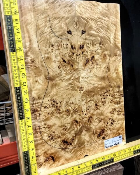 5A Poplar Burl Bookmatched Top Set