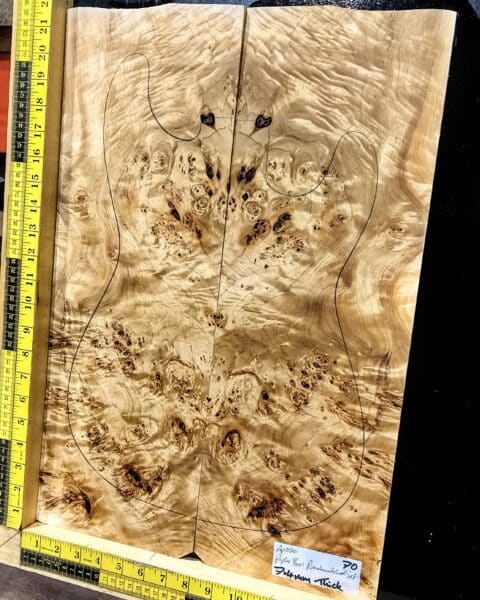 5A Poplar Burl Bookmatched Top Set