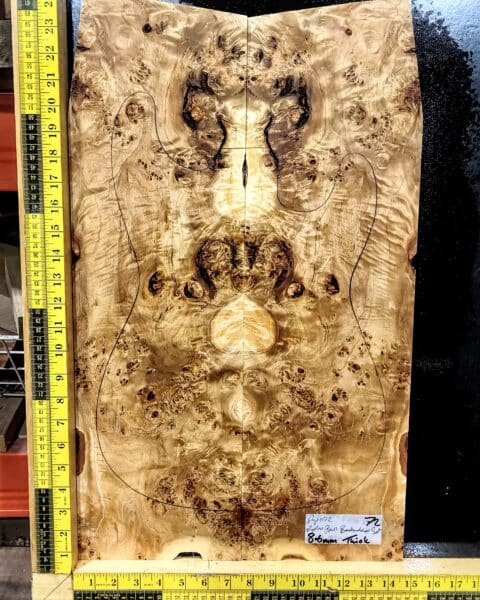 5A Poplar Burl Bookmatched Top Set