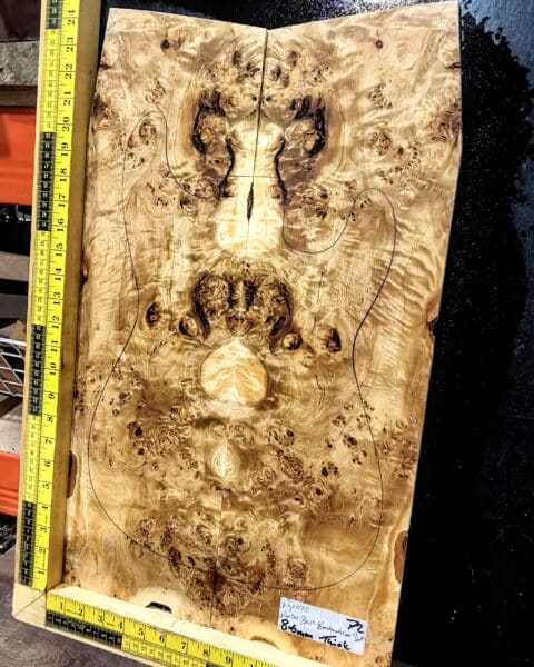 5A Poplar Burl Bookmatched Top Set