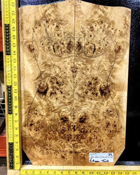 5A Poplar Burl Bookmatched Top Set