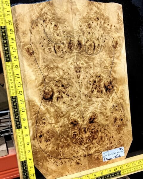 5A Poplar Burl Bookmatched Top Set