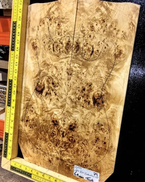 5A Poplar Burl Bookmatched Top Set