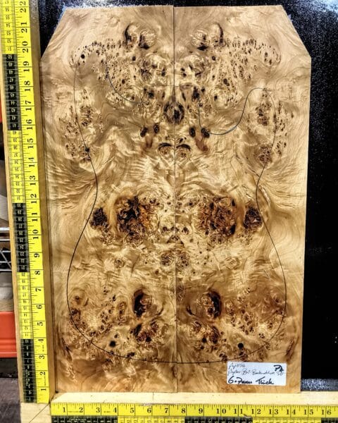 5A Poplar Burl Bookmatched Top Set